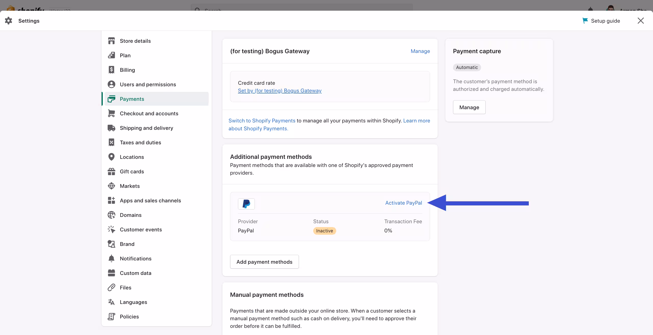 Step 6: Set Up Payments & Taxes